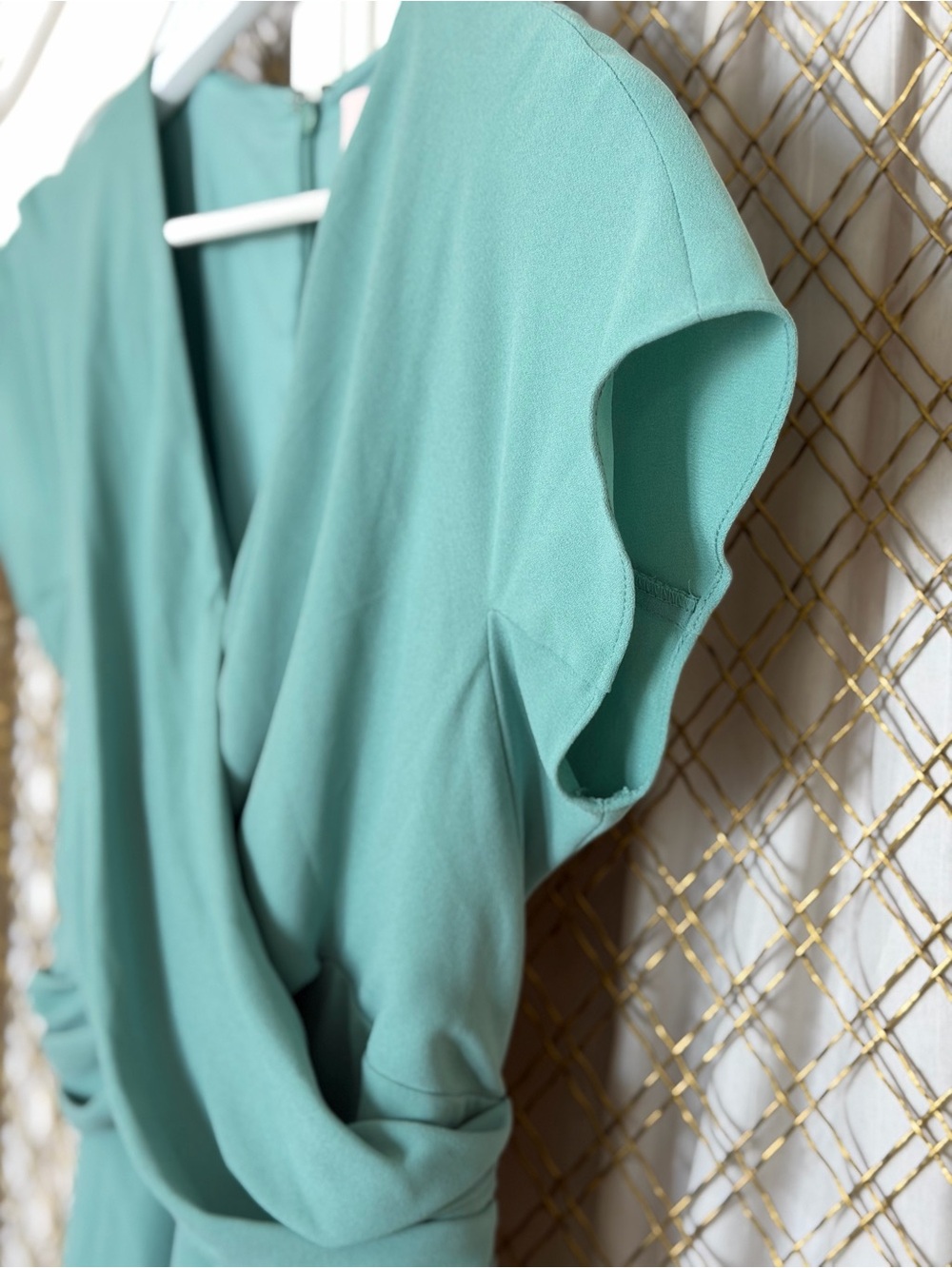 Gal Meets Glam Sage Green Wrap Midi Dress - Picture 2 of 6